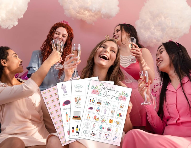 Foosproea Wedding Bingo Cards, Bridal Shower Bingo Games for 24 Players, Wedding Games for Family Friends Large Group Activities, Wedding Bridal Shower Bachelorette Party Favors Supplies Decorations(22) - Image 4